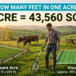 Infographic showing that How Many Square Feet Is in an Acre of Land