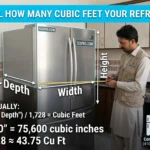 Infographic is showing that.How to Tell How Many Cubic Feet Your Refrigerator Is