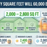 How Many Square Feet Will 60000 BTU Heat?