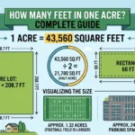 Infographic is showing thatHow Many Feet in One Acre? Complete Guide