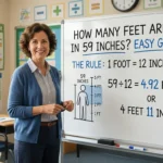 Z Inka graphic is showing that How Many Feet Are in 59 Inches? Easy Guide