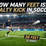 Infographic is showing that How Many Feet Is a Penalty Kick in Soccer?