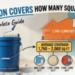 Infographical showing that . 5 Gallon Covers How Many Square Feet? Complete Guide