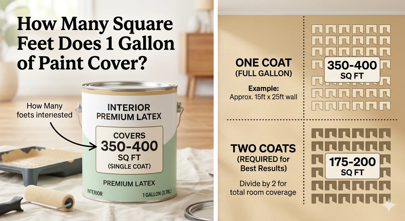 How Many Square Feet Does 1 Gallon of Paint Cover?