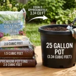 How Many Cubic Feet in a 25 Gallon Pot?