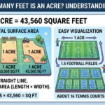 Infographic is showing that How Many Feet Is an Acre? Complete Size Guide