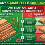 Infographic is showing that How Many Square Feet Is 600 Board Feet?