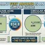 infographic is showing that vHow Many Feet Around Is an Acre? Simple Guide