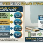 Infographic is showing that how-many-feet-will-a-gallon-of-paint-cover