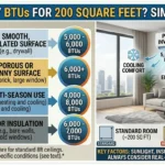 Infographic is showing that How Many BTUs for 200 Square Feet? Complete Guide