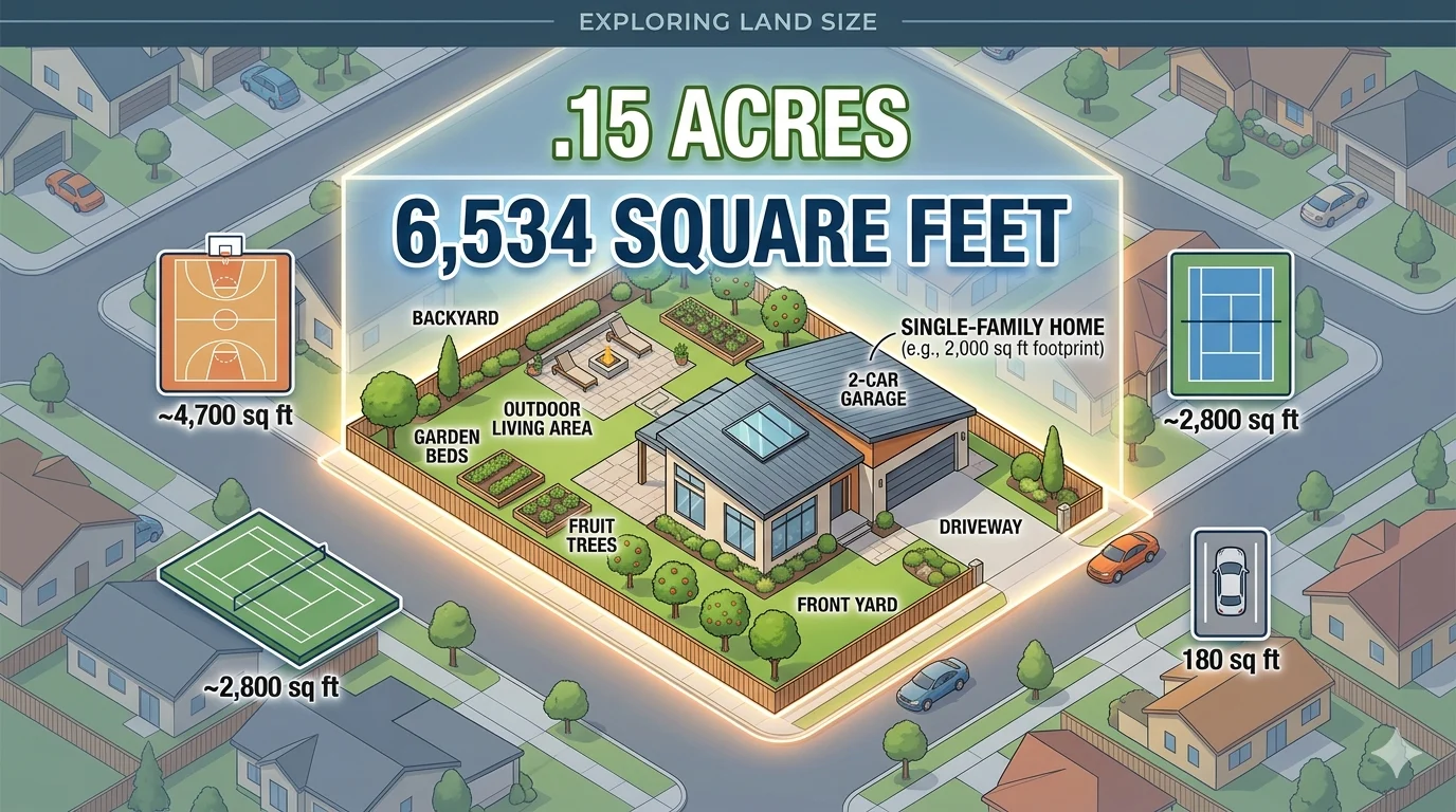 Infographic is doing that How Many Square Feet Is .15 Acres? Easy Conversion Guide