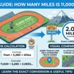 Infographic is showing that How Many Miles Is 11000 Feet? Easy Conversion Guide