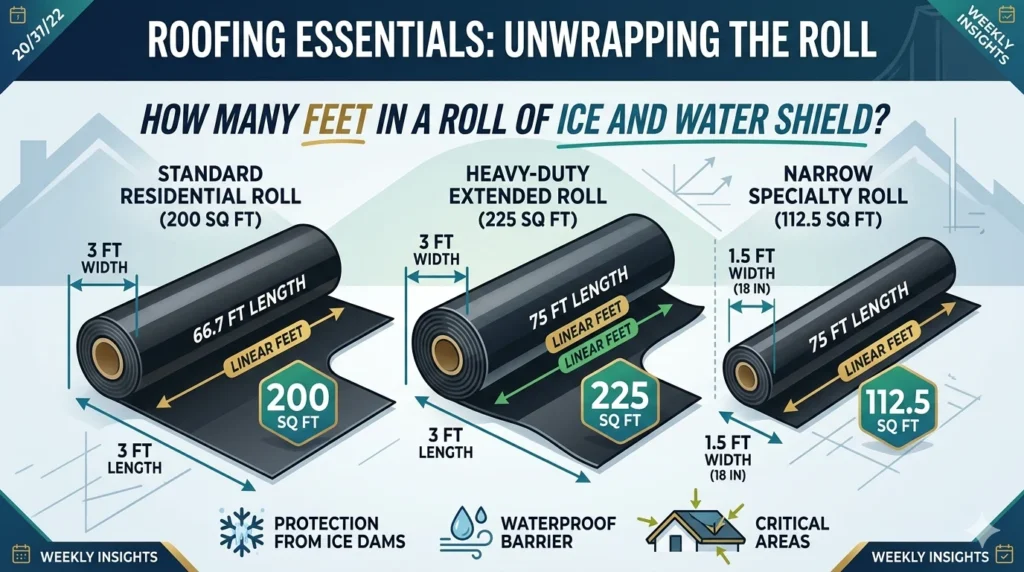 How Many Feet in a Roll of Ice and Water Shield?