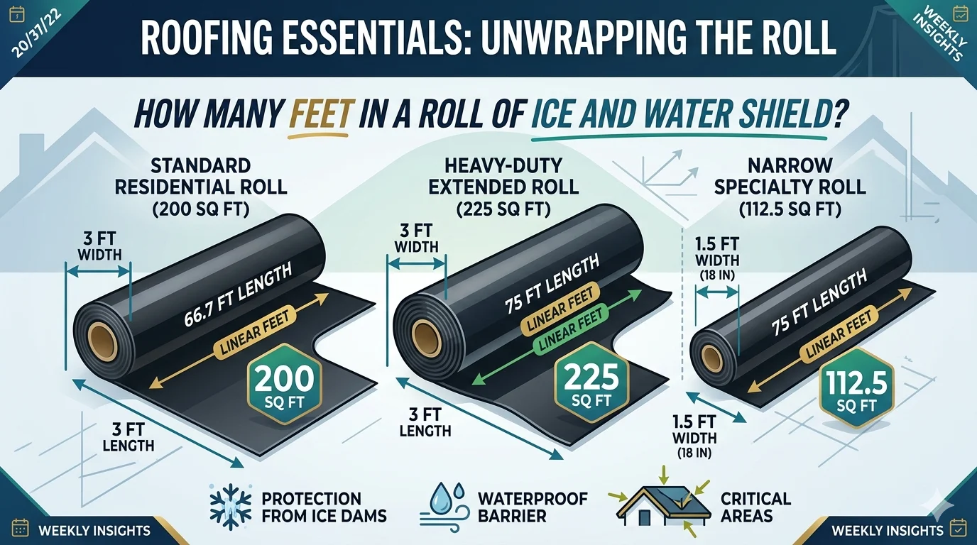 How Many Feet in a Roll of Ice and Water Shield?