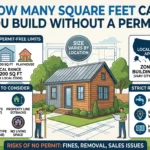 Infographic is showing that How Many Square Feet Can You Build Without a Permit?
