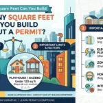 Infographic is showing that How Many Square Feet Can You Build Without a Permit?