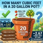 Infographic is showing that How Many Cubic Feet in a 20 Gallon Pot? Easy Conversion Guide