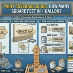 Infographic is showing that How Many Square Feet in One Gallon of Paint?