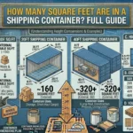 Infographic is showing that How Many Square Feet Are in a Shipping Container? Full Guide