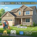 SEO Title: Infographic is showing that How Many Feet Is the Average House? Size Guide