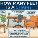 Infographic is showing that how many feet is a chair?