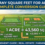 Infographic is showing that How Many Square Feet for an Acre? Complete Conversion Guide