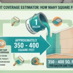 Infographic is showing that How Many Feet Does One Gallon of Paint Cover?