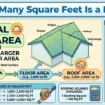 Infographic is showing that How Many Square Feet Is a Roof? Full Measurement Guide