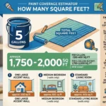 Infographic is showing that How Many Square Feet Can You Paint With 5 Gallons?