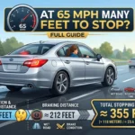 Infographic is showing that At 65 mph How Many Feet to Stop? Full Guide