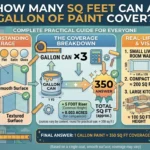 Infographic is showing that How Many Sq Feet Can a Gallon of Paint Cover?