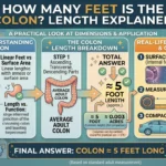 Infographic is showing that How Many Feet Is the Colon? Length Explained