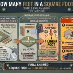 Infographic is showing that How Many Feet in a Square Foot? Simple Explanation