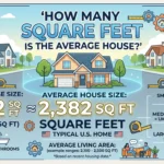 Infographic is showing that How Many Square Feet Is the Average House?