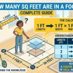 Infographic is showing that How Many Sq Feet Are in a Foot? Complete Guide