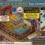 Infographic is showing that How Many Feet Is 30 Inches? Easy Conversion Guide