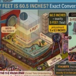 Infographic is showing that How Many Feet Is 60.5 Inches? Exact Conversion Answer