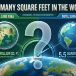 Infographic is showing that How Many Square Feet in the World?