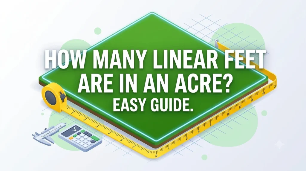 Infographic is showing that How Many Linear Feet Are in an Acre? Easy Guide