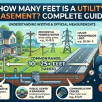 Infographic is showing that bHow Many Feet Is a Utility Easement? Complete Guide