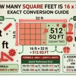 Infographic is showing that how-many-square-feet-is-16-x-32